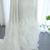 SC017 White Cape Ruffle Dress