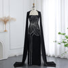 Black Cape Sleeve Dress