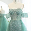 SC007 Beaded Dress Cape Overskirt Evening Gown