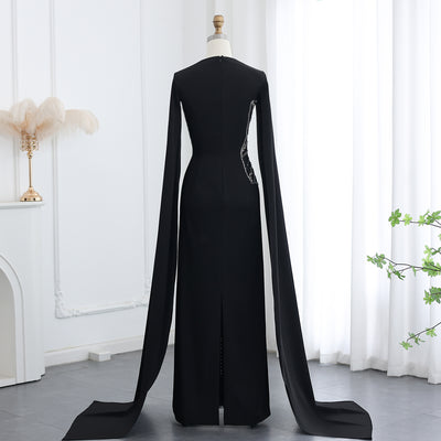 Black Cape Sleeve Dress