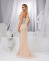 SC047 Pearl Long Sweetheart Beaded Evening Dress